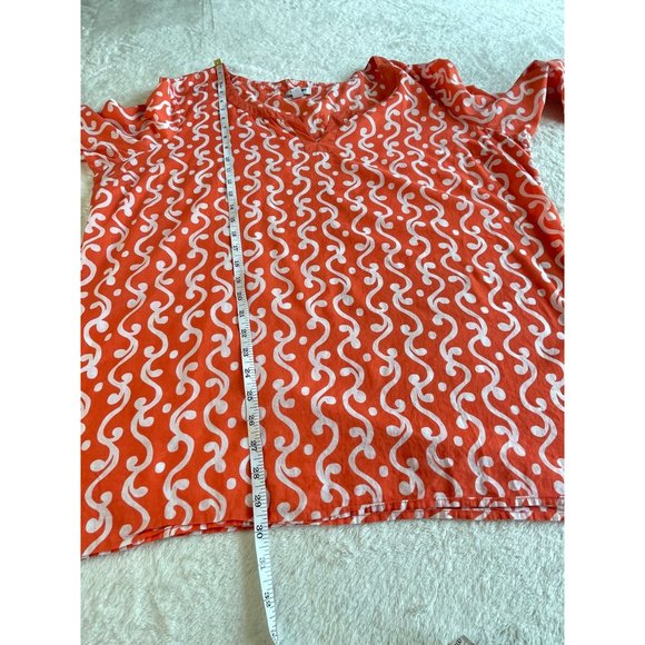 Old Navy Womens Shirt Top Tunic Size XXL Orange Boho Peasant Lightweight Cotton - Picture 8 of 14